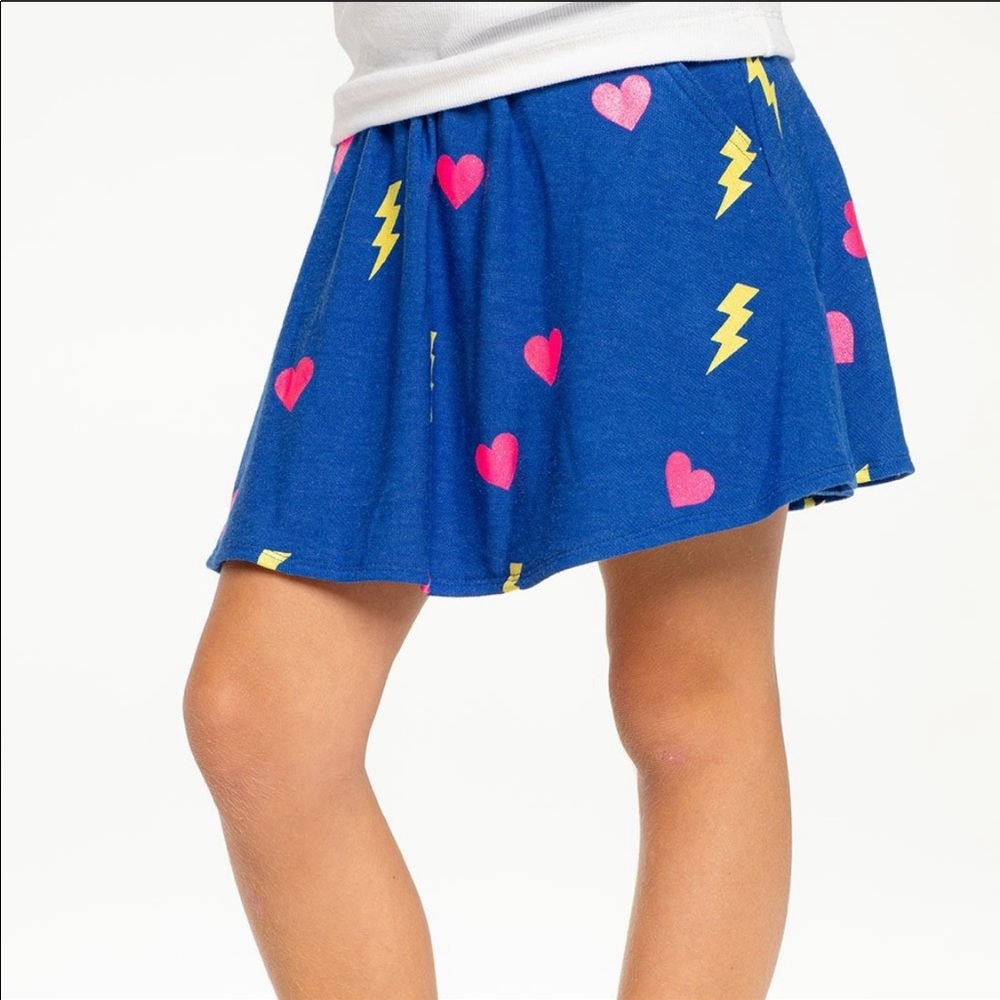 Chaser – Girls “Hearts & Bolts” Cozy Knit Skort
